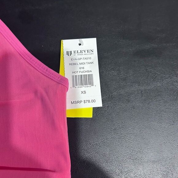 EleVen by Venus Williams Women’s Size XS Fuscia Pink Rebel Midi Tank Rushed Race - Picture 7 of 8